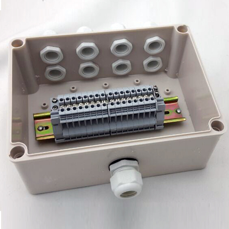 定制一进八出防水分线盒uk2.5接线端子盒 电缆分支盒 过线盒