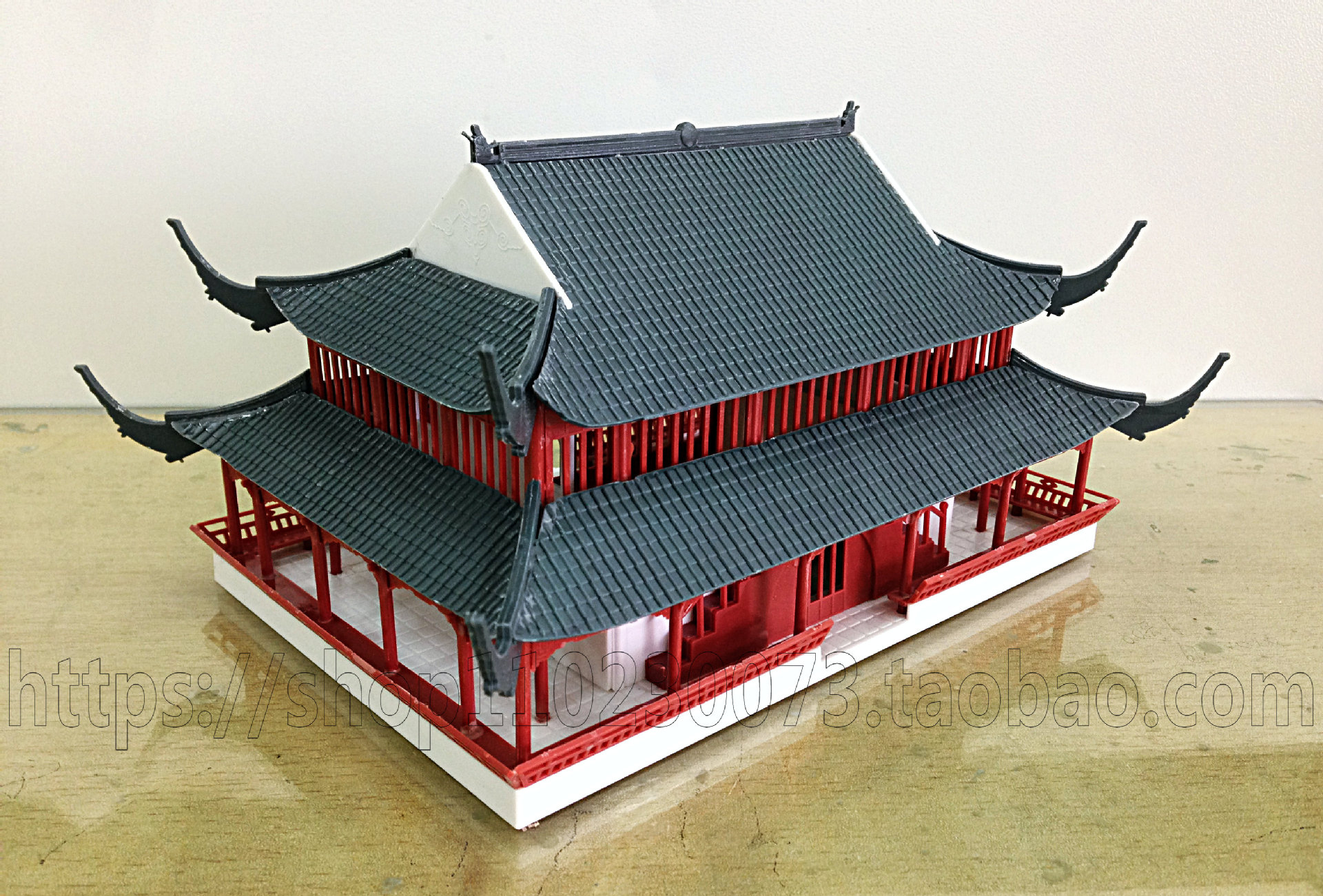 厂方直销 古建筑嘉兴南湖"烟雨楼"塑料拼装模型益智diy比赛套装