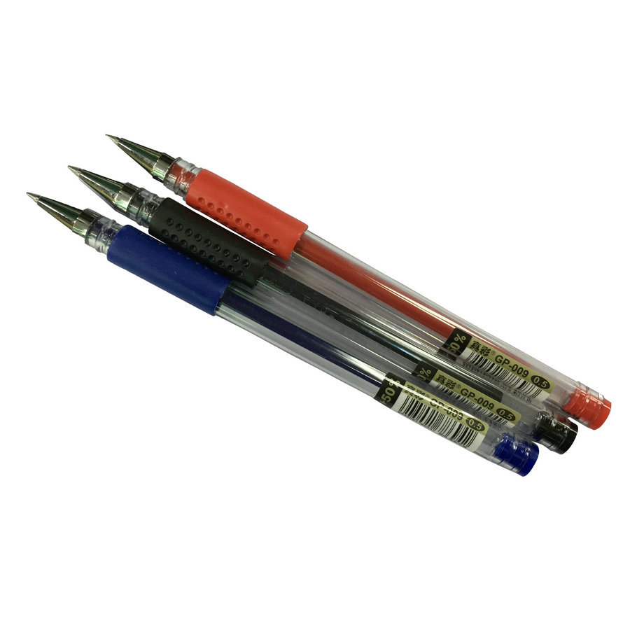 真彩gp009金装中性笔0.5mm办公用品文具批发碳素笔学生考试水笔