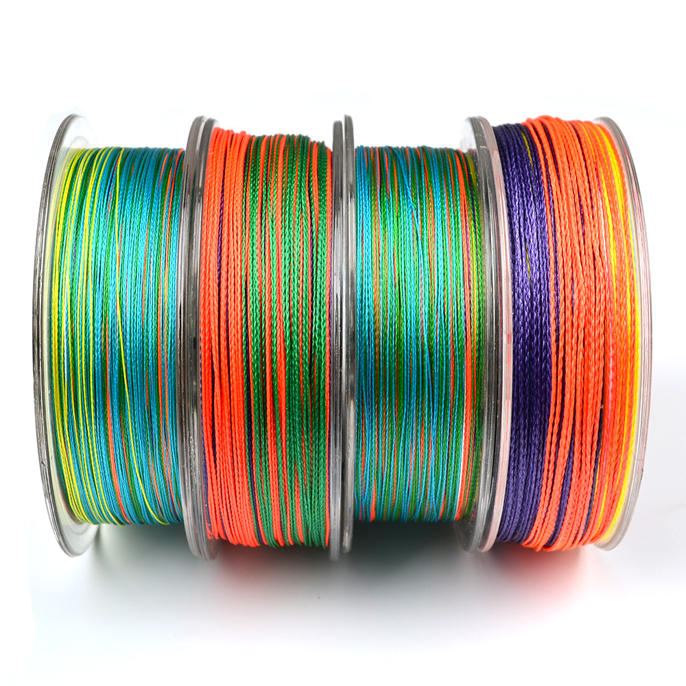 五彩编织线_pro 4编100米大力马线五彩编织线5色pe线0.3#-10#黑标 - 