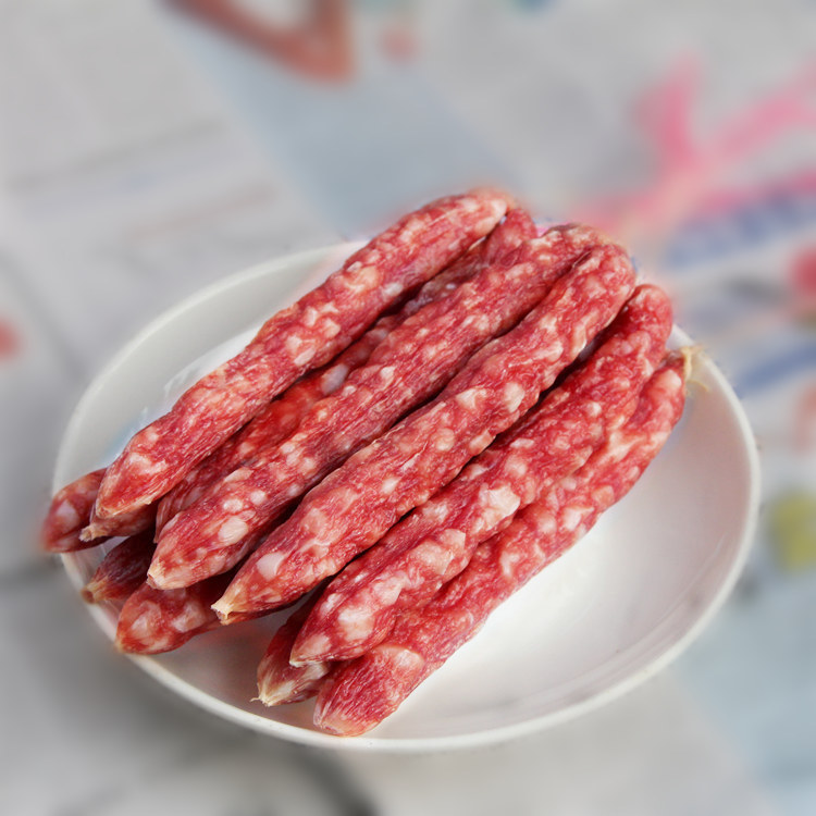 新港腊味 广东特产腊肠腊肉正宗农家土猪手工制作广式加瘦腊肠