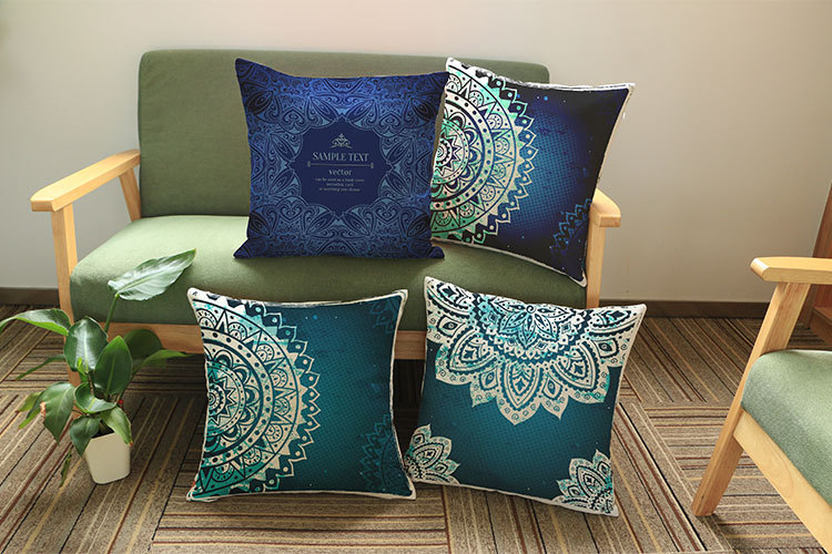 抱枕套 欧式创意华丽花纹印花抱枕套靠垫套软装奢华沙发装饰布艺 fc缘