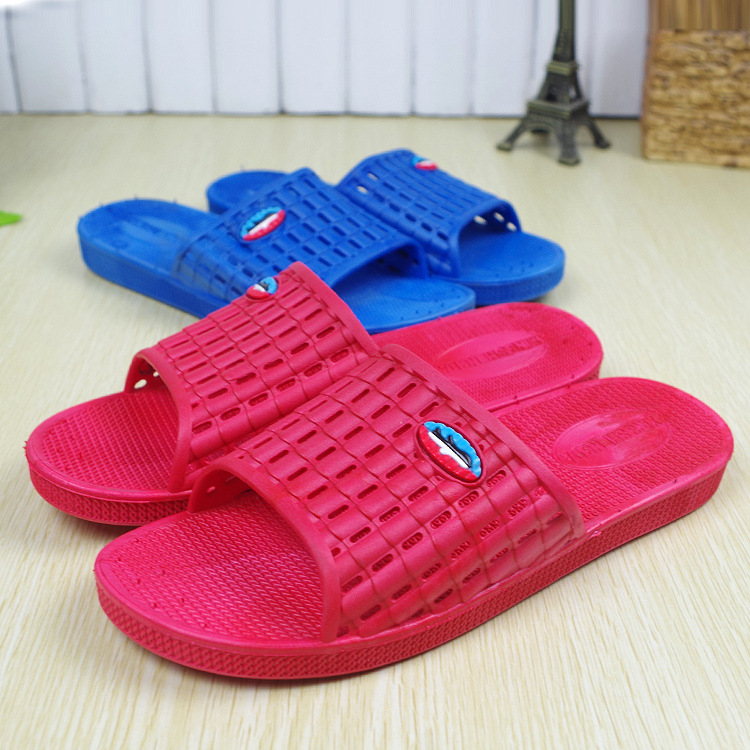夏季2元拖鞋工厂批发塑料拖鞋男女居家浴室凉拖镂空防滑拖鞋