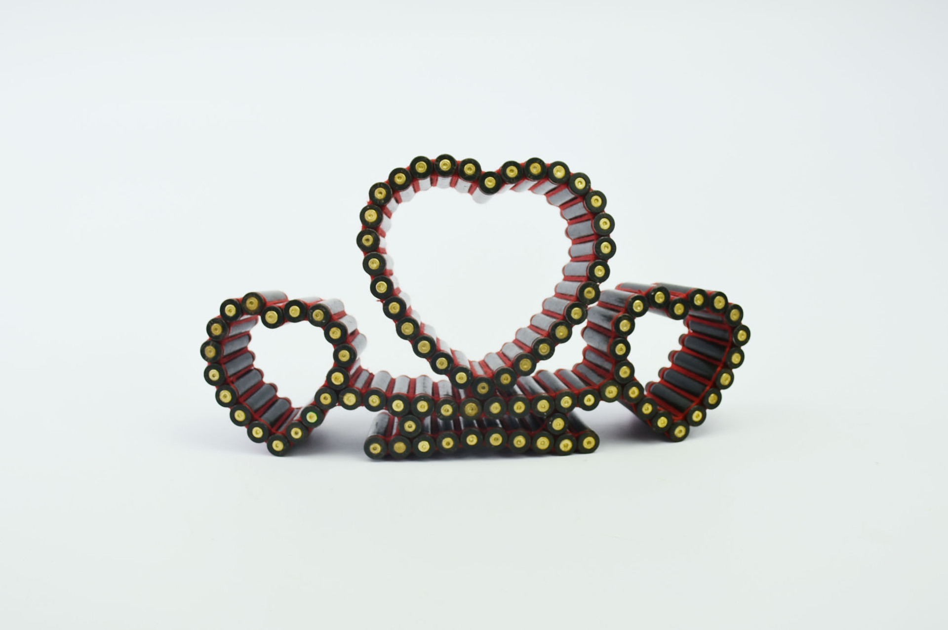 空子弹壳工艺品 弹壳编织工艺品 精致摆件 情人节礼物共筑爱心