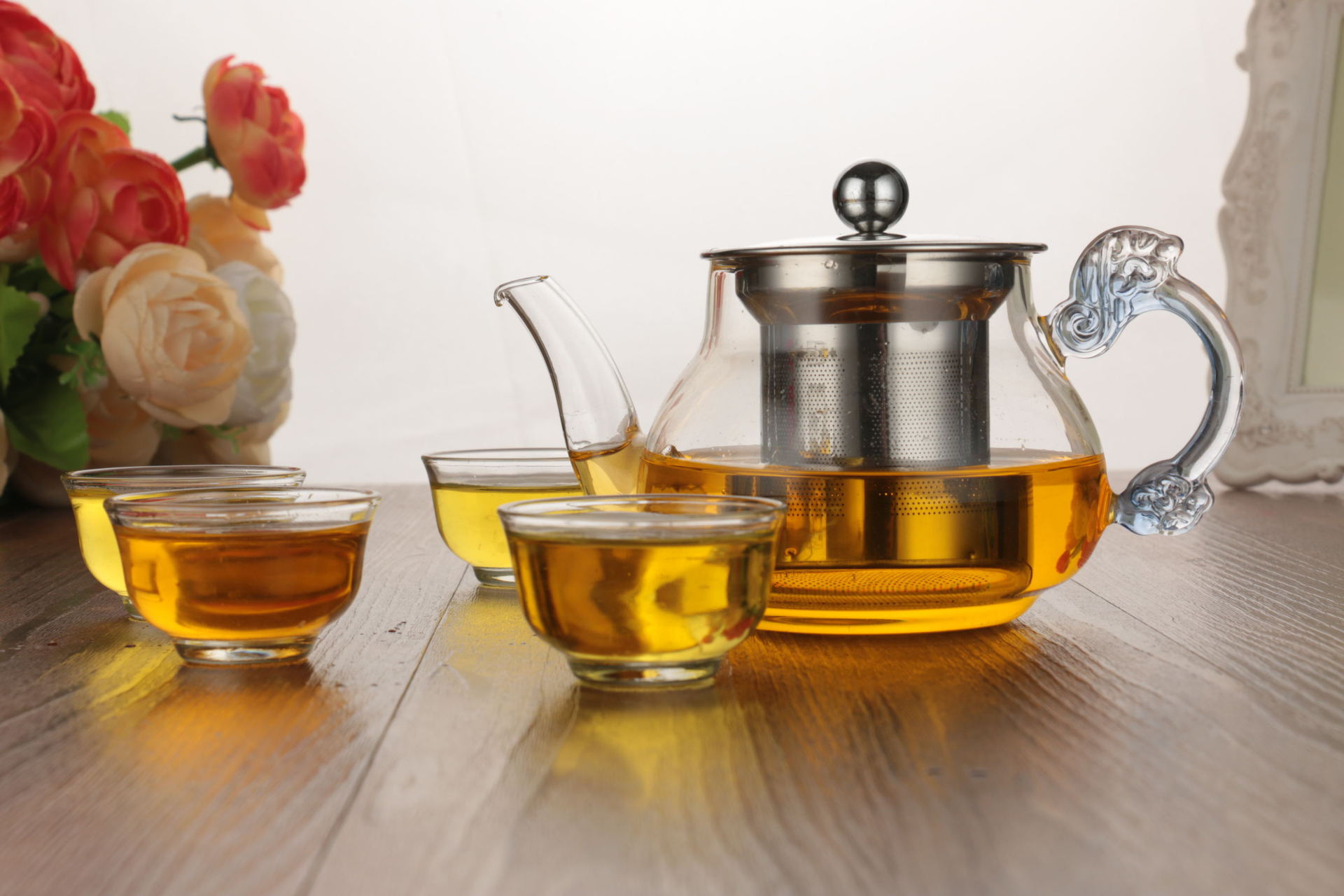 厂家直销功夫壶玻璃茶具玻璃壶耐高温不锈钢内胆过滤泡茶器花茶壶