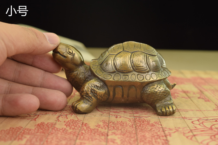 纯铜摆件黄铜龟长寿龟工艺品寿龟青色龟长寿龟书房厅摆件装饰品