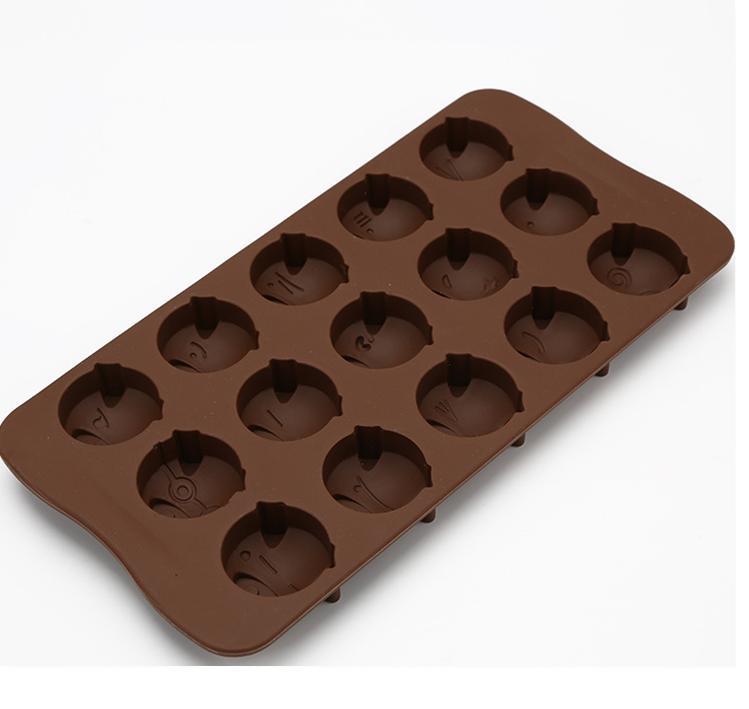 现货diy手工巧克力模具 烘焙硅胶模具 24格圆形方形巧克力模
