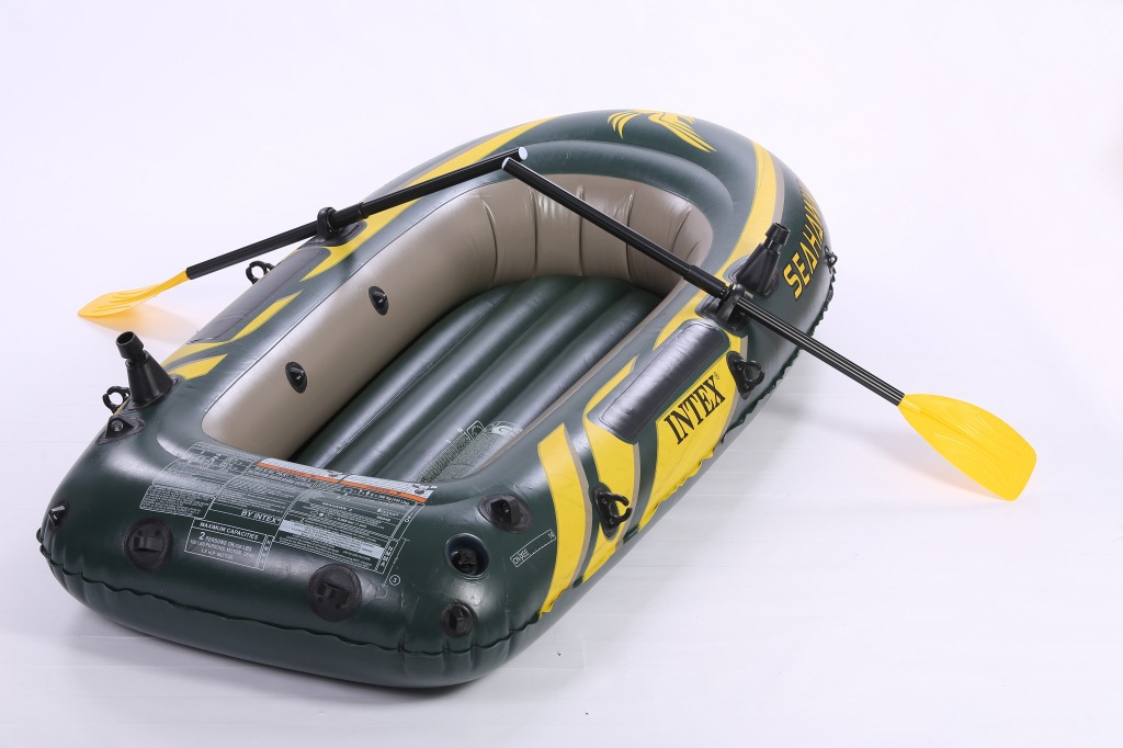 intex68347 海鹰双人充气船橡皮船 筏钓鱼船划艇充气 冲锋舟