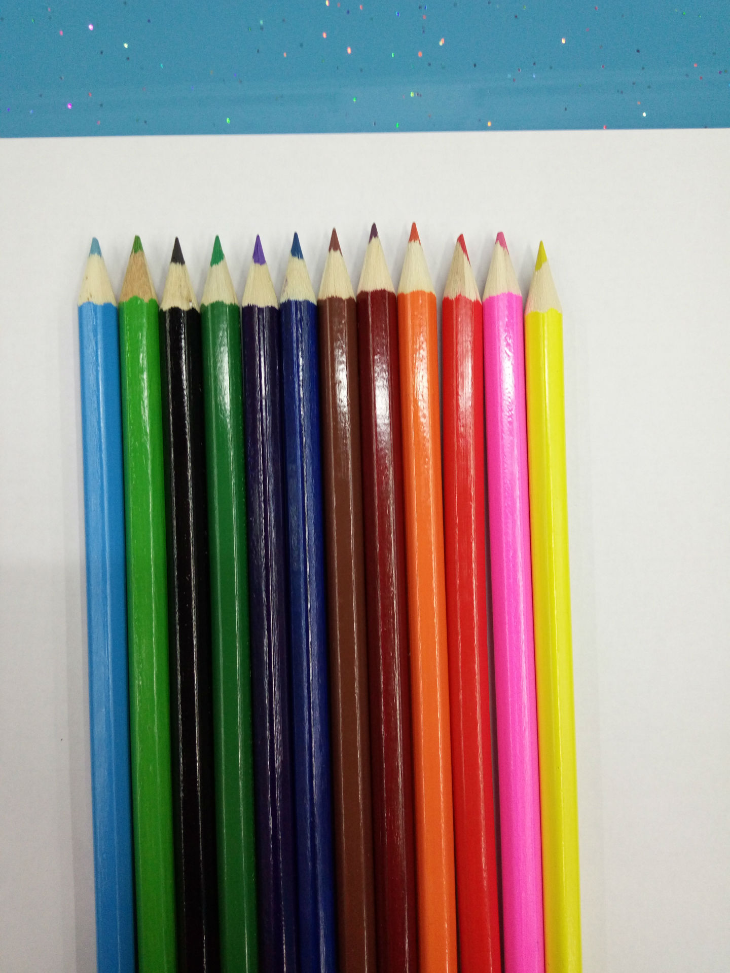 12色彩笔 画画彩笔 礼品彩笔 儿童彩色铅笔 六角杆木头彩色铅笔