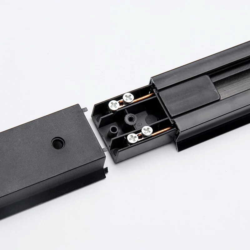 led轨道灯两线接头轨道条1米1.5米2米滑道灯座导轨条配件批发