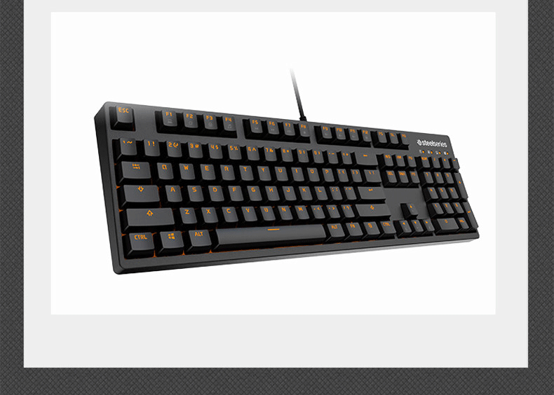 steelseries赛睿 apex m260 背光游戏机械键盘 霜冻之蓝 狂热之橙