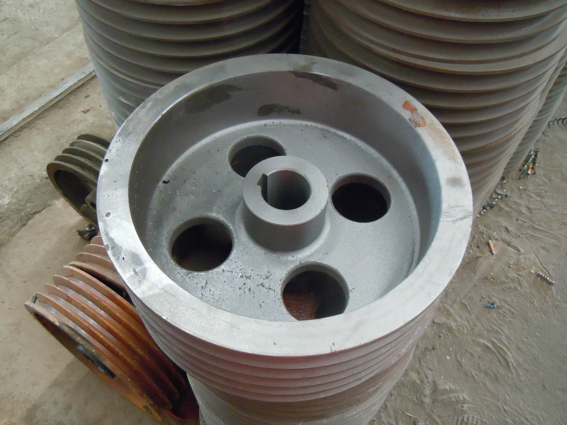 厂家直销js500减速机配件 一轴同步皮带轮 c型五槽皮带轮