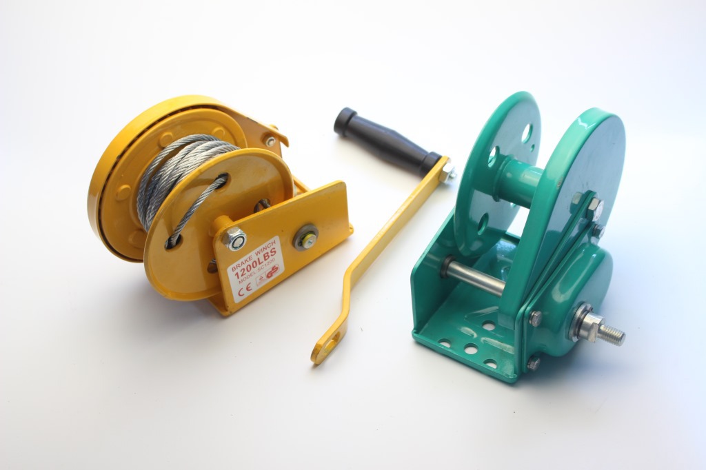 厂家直销 自锁式手摇绞盘 带刹车手摇绞线器1200磅 手摇绞车