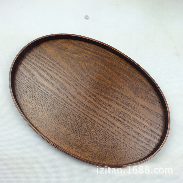 特价出口日本椭圆型木质托盘茶盘水果盘时尚创意外贸原单木盘子