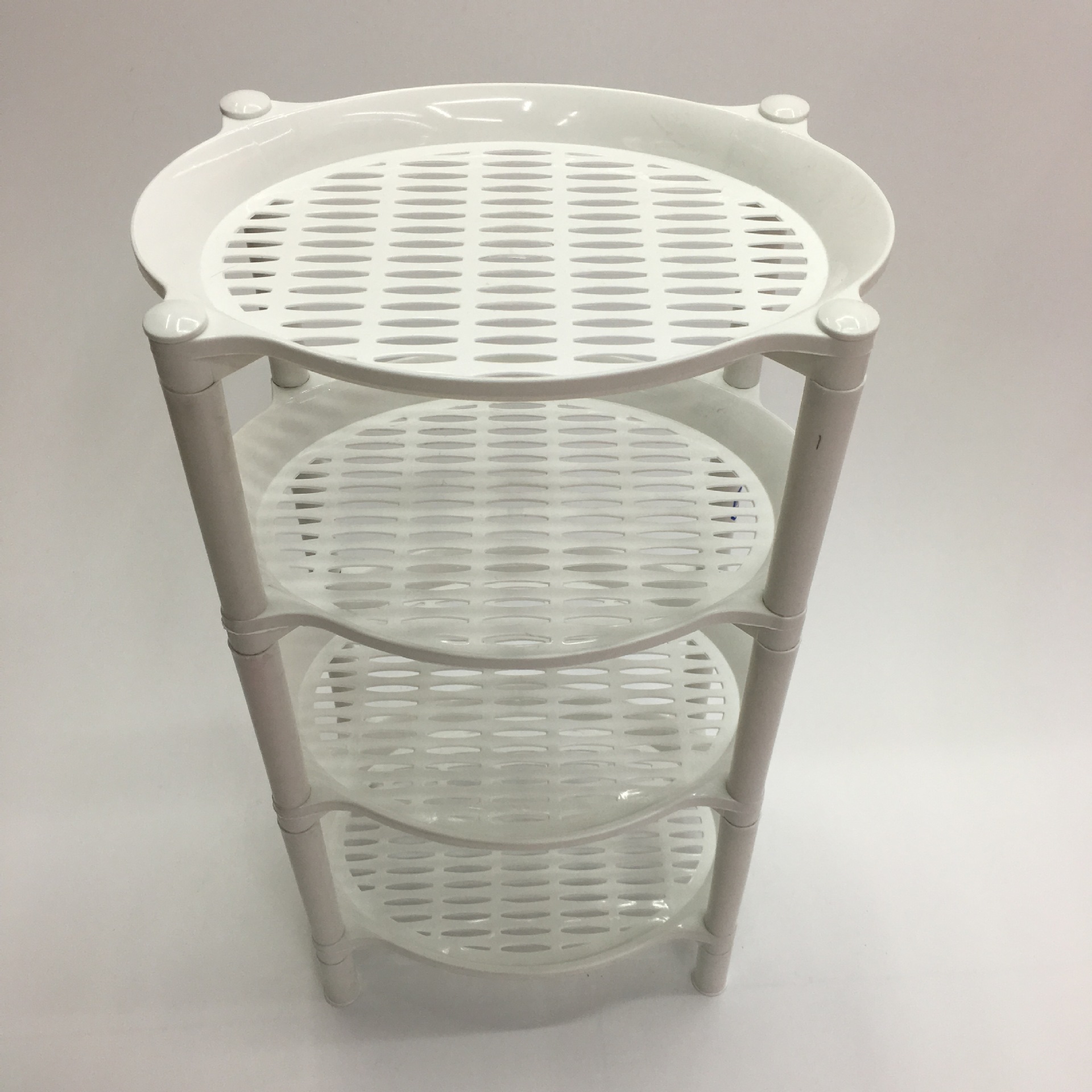 卫浴四层置物架 塑料收纳层架 四层储物架 落地四角架9.9地摊货源