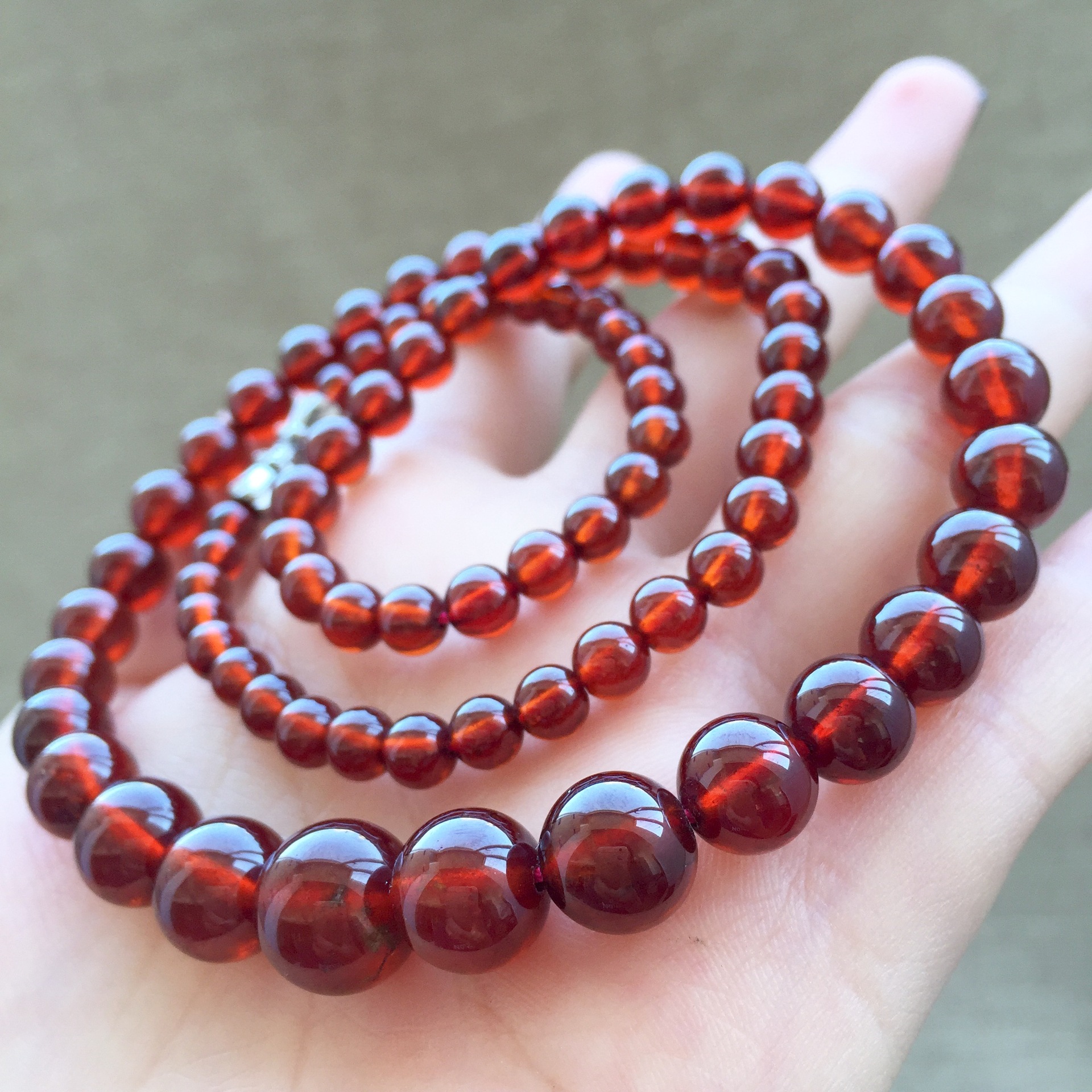 橙石榴石塔链 天然石榴石 民族风 项链毛衣链 女式 水晶厂.