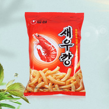 韩国进口膨化食品休闲零食咸鲜风味农心虾条原味辣味袋装90g*20包