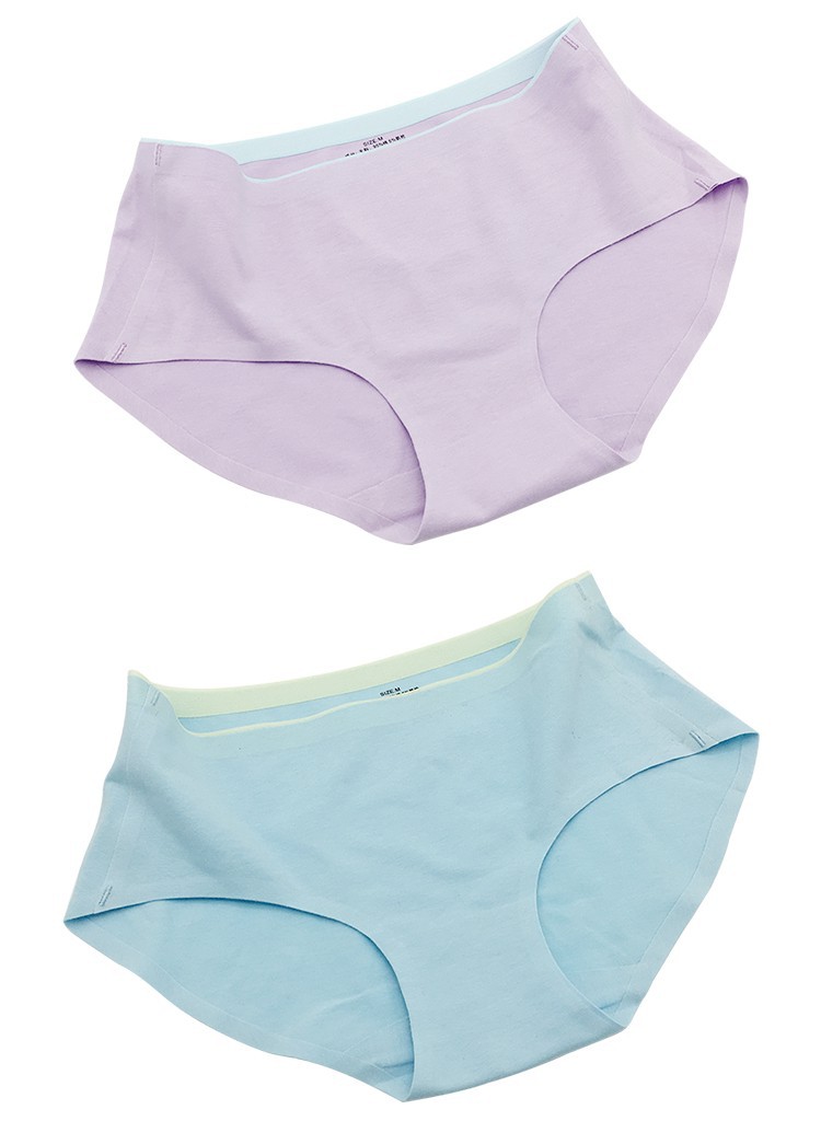 达内尔 全棉一片式女士无痕内裤女纯棉纯色大码中腰三角内裤批发