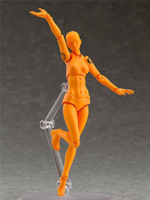 手办figma 15周年 青年版 鲜橙色 2.0男生 女生素体 可动盒装手办