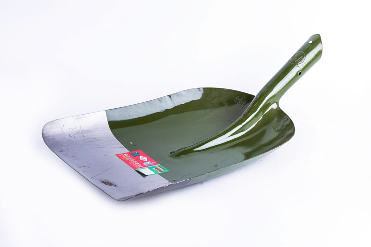 特厚绿白头平锹 平口钢铲 铁锨五金工具