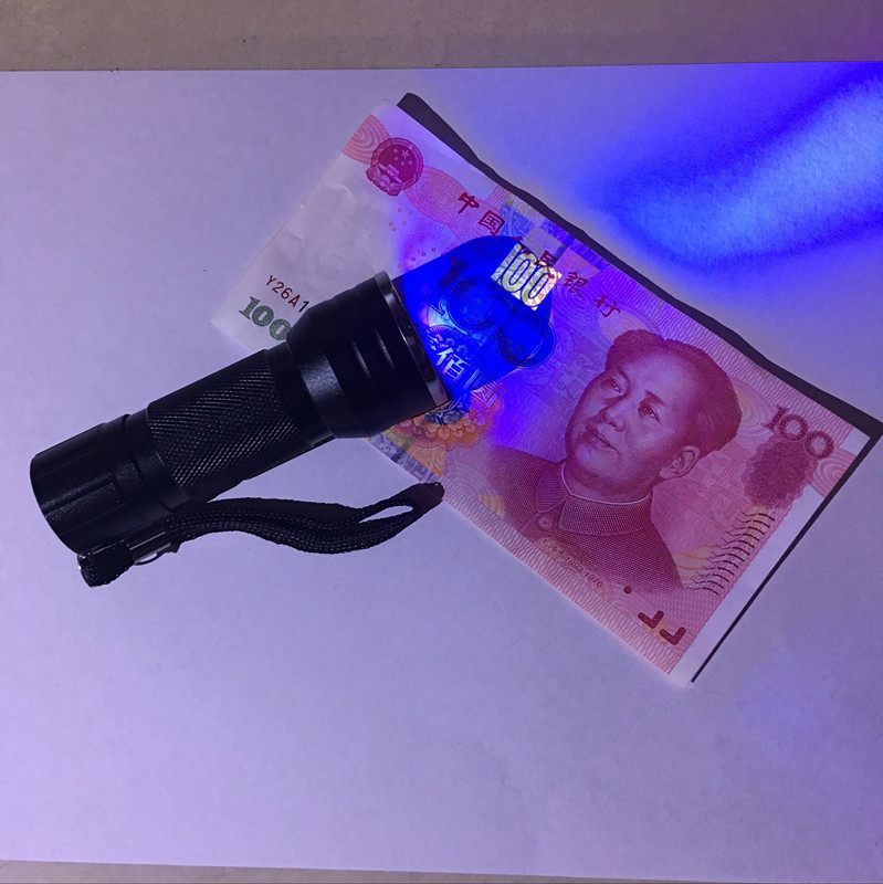 21led紫外线紫光手电筒 照蝎子灯 uv多功能验钞手电