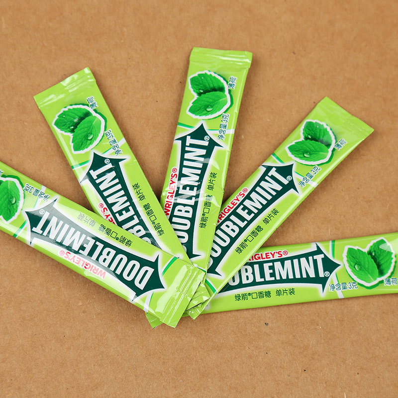 绿箭口香糖100片袋装45片铁盒装单片薄荷味糖果餐饮火锅店招待糖
