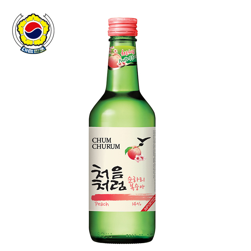 韩国进口真露正品乐天初饮初乐烧酒 360ml竹桶白酒批发 清酒