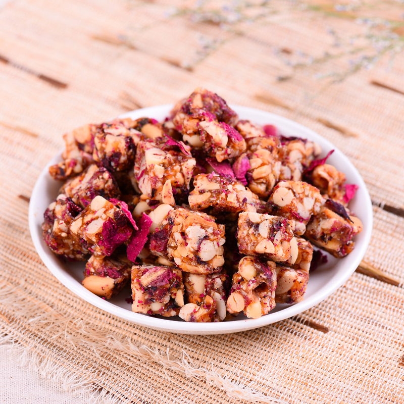 花生酥散装多种口味花糖玫瑰花生酥糖1kg喜糖休闲零食硬糖果批发
