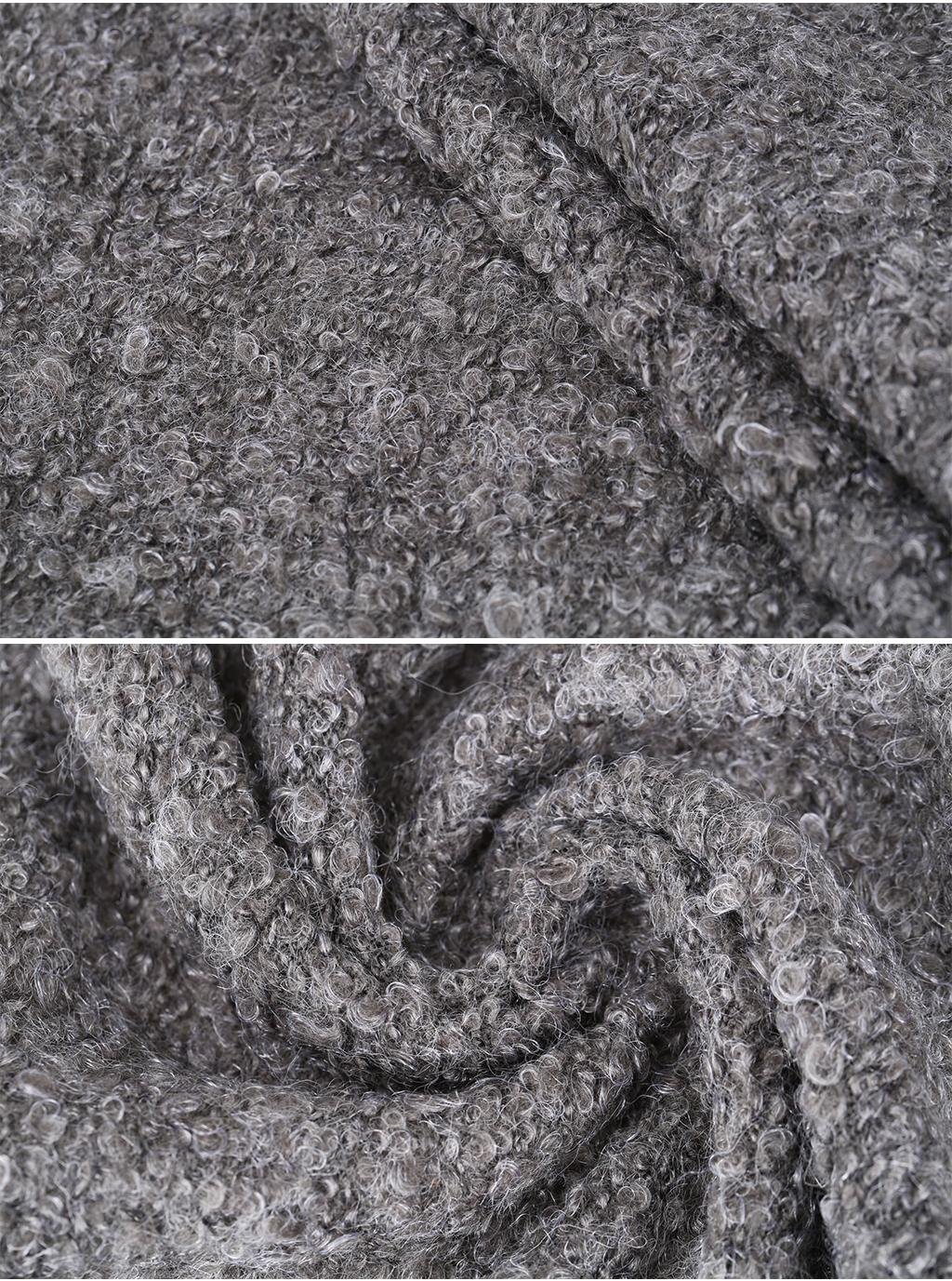 时尚针织腈纶圈圈布秋冬加厚版300克服装布料 秋冬毛衣外套面料