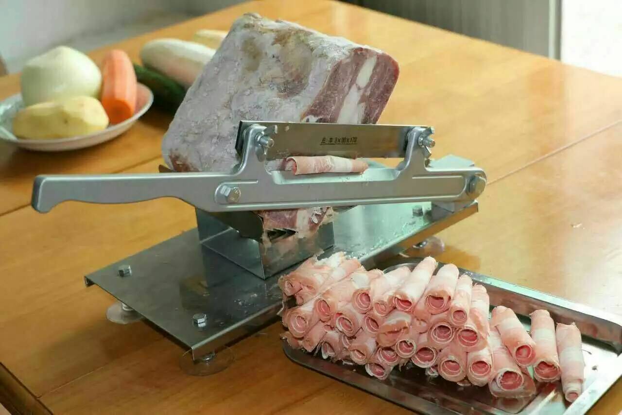厂家直销 手动羊肉切片机 小型冻肉切卷机