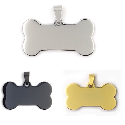 钛钢军牌狗牌 骨头金属宠物牌 身份牌定制 空白狗牌 可刻字/图案