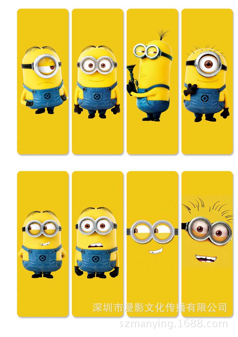 动漫神偷奶爸 小黄人周边书签 pvc透明