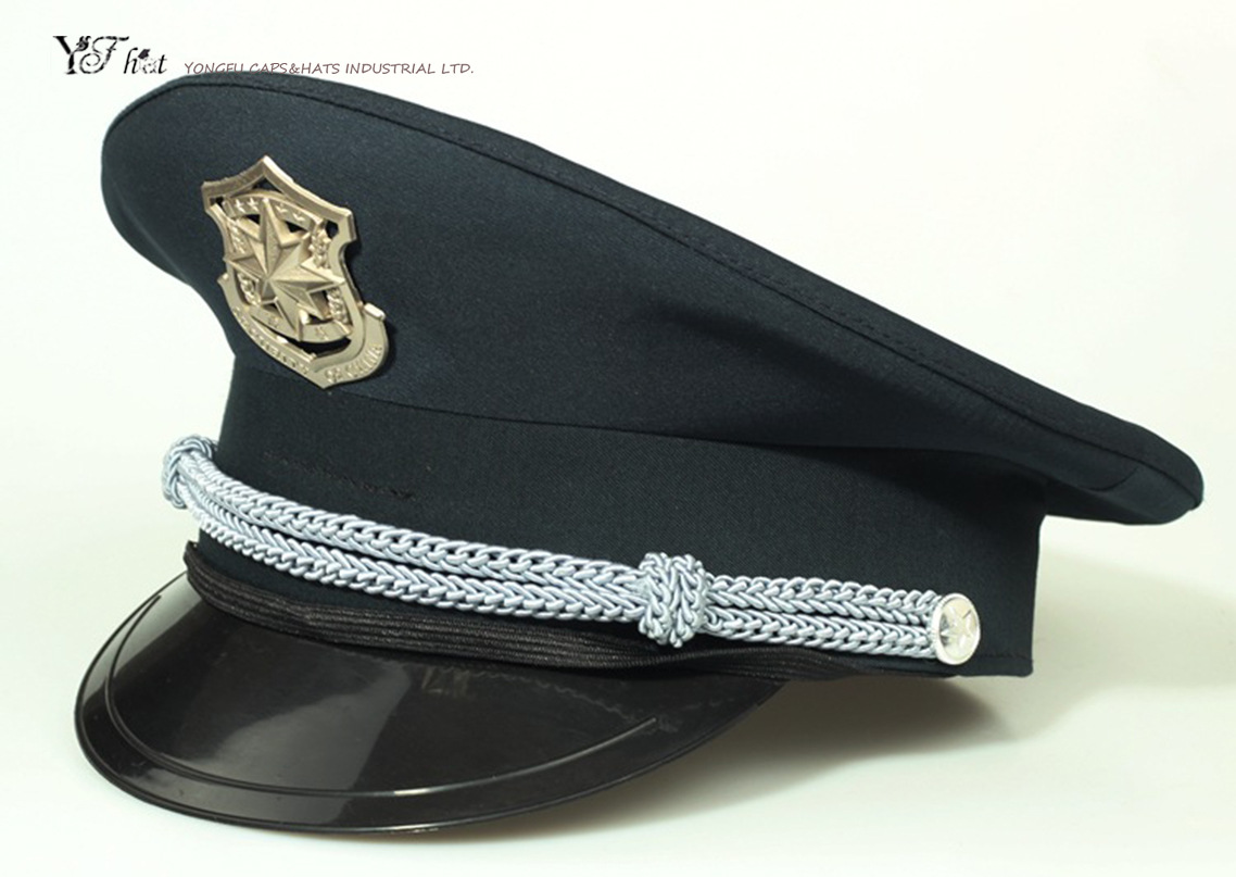 厂家生产加工大盖帽军帽大檐帽保安大沿帽mmilitarycap