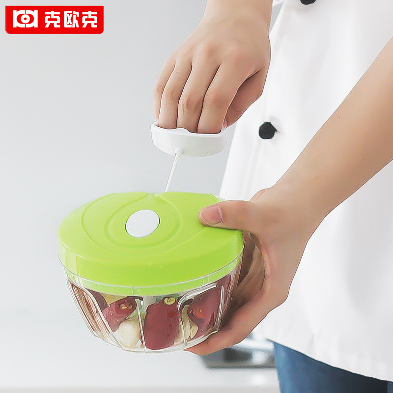 克欧克 手拉式蒜泥器 家用压蒜器 绞馅迷你碎菜机蒜泥机厨房工具