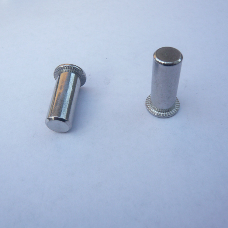 厂家直销 高强度盲孔平头条纹拉铆螺母 圆柱型耐磨防水螺母