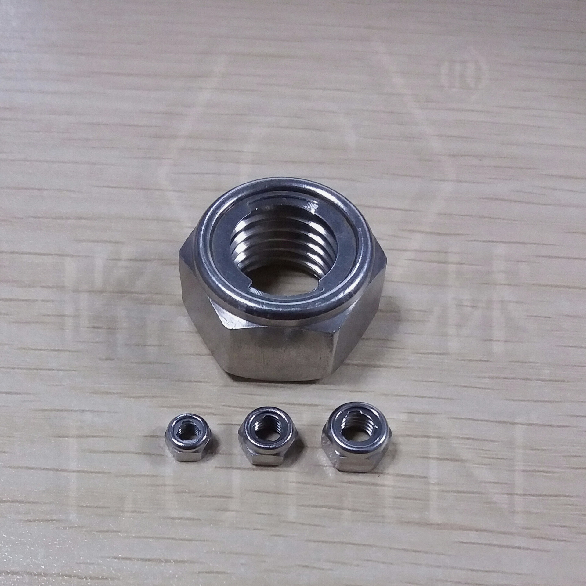 不锈钢304 全金属锁紧螺母 自锁螺帽 gb6184 m3m4m5m6m8m10m12m16