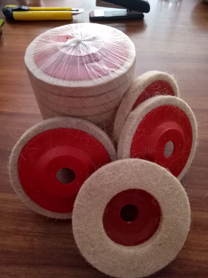 100羊毛轮 抛光轮 毛毡轮 100*6*16 适用于100角磨机