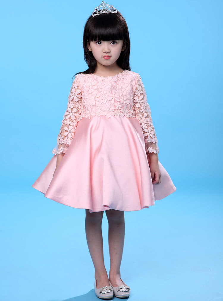 童装一件代发2016秋季新款女童连衣裙蕾丝蓬蓬裙花童韩版公主童裙