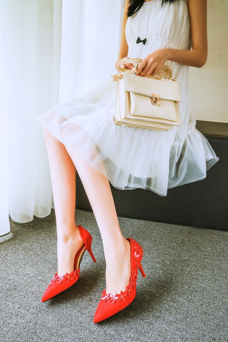 2016新品春夏真皮高跟鞋橡胶底欧美时尚女鞋浅口女士单鞋工作鞋批