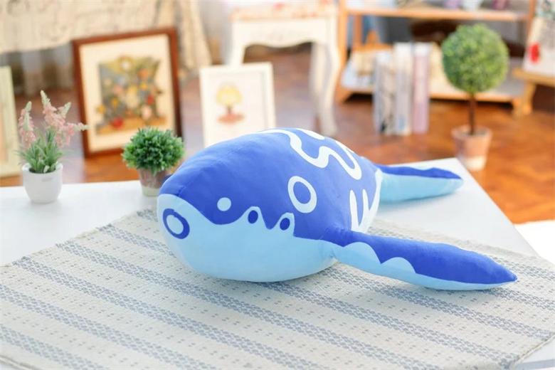 厂家直销王者坐骑鲲鲤鱼靠垫抱枕儿童生日毛绒玩具批发定做