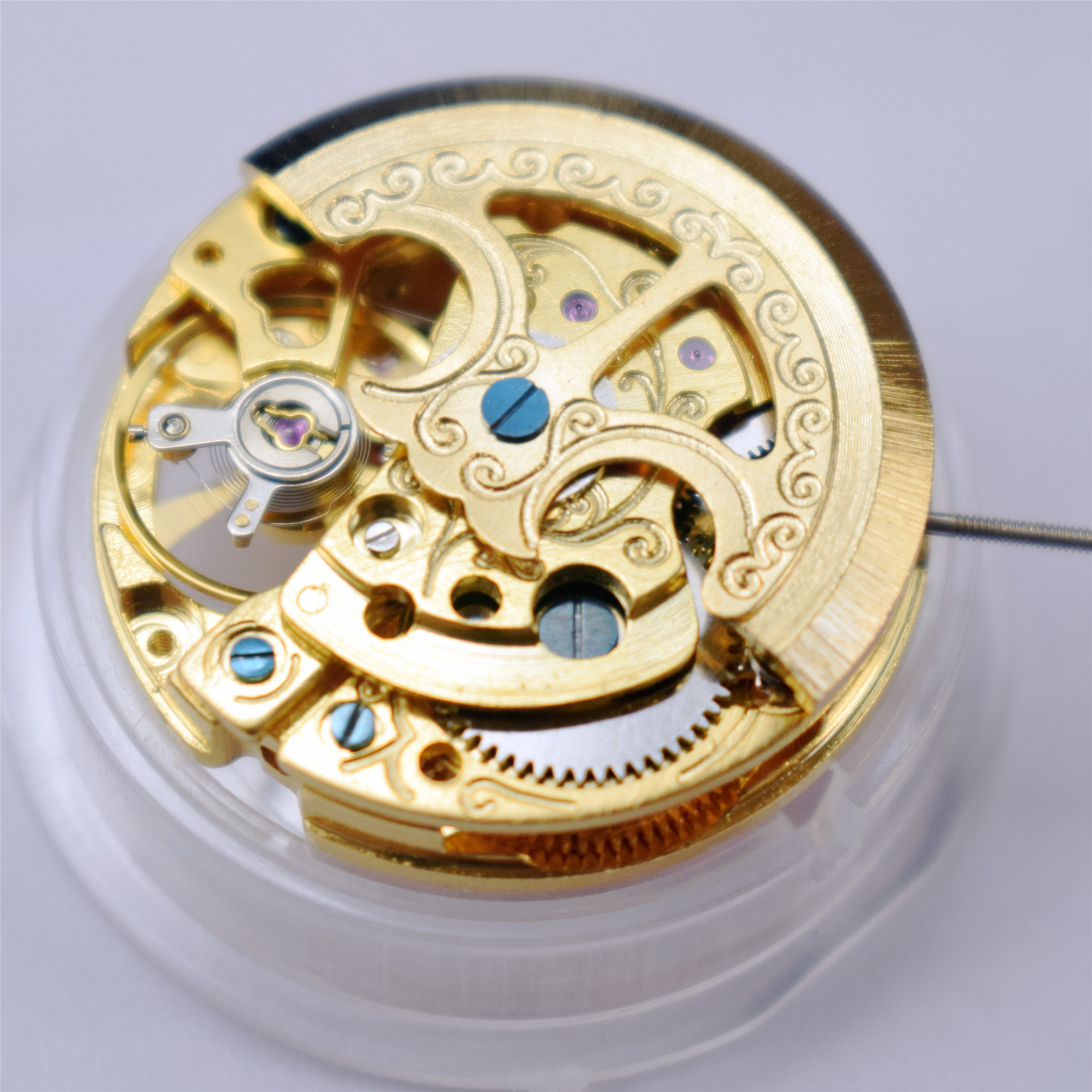 厂家直销全自动机械表镂空金色机芯手表配件 - 工艺品批发网