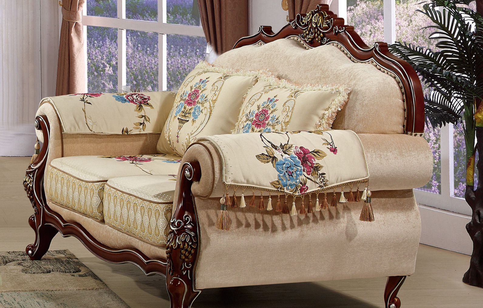 高档豪华别墅 布艺沙发 欧式沙发组合 客厅家具 欧美 厂家直销