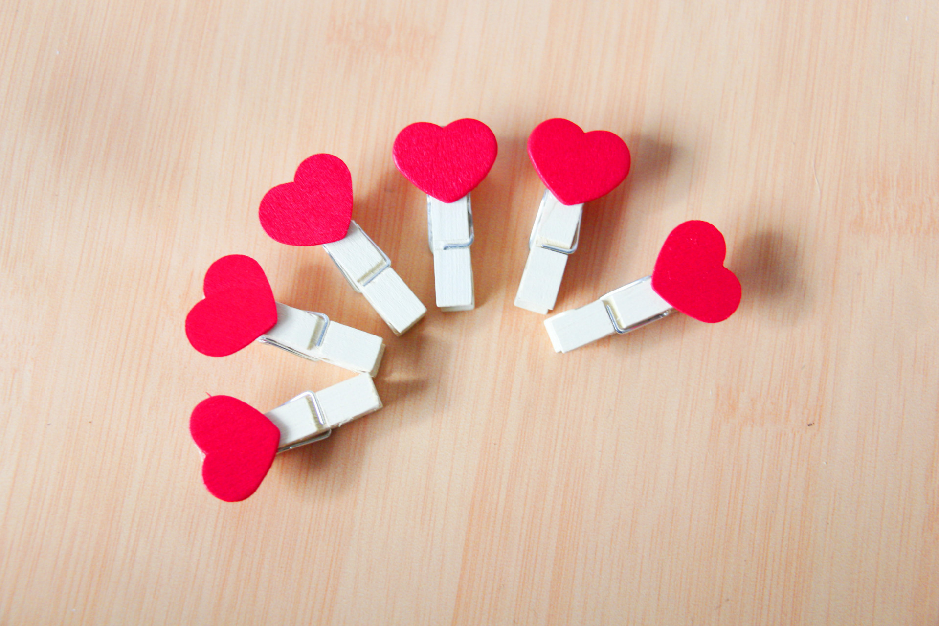 照片夹相片夹套装留言夹彩色爱心婚礼装饰夹子小木夹木制小夹子