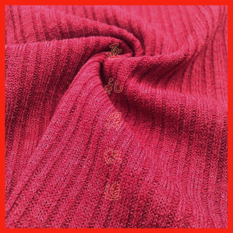 厂家供应针织螺纹面料 男女时装粗针螺纹布 全涤弹力螺纹