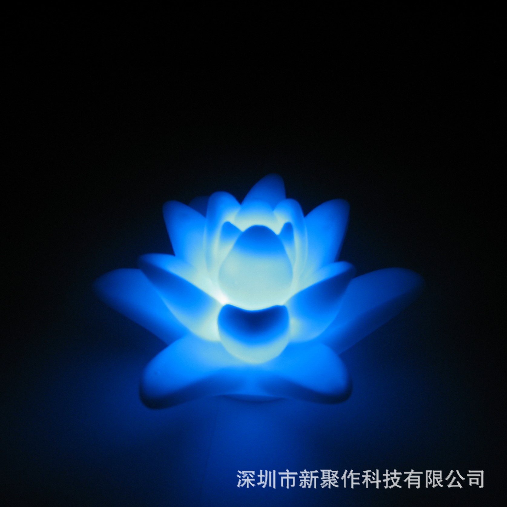发光防水电子小莲花 七彩发光莲花 led闪光仿真小莲花 情人节礼物