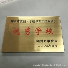 拉丝钛金牌
