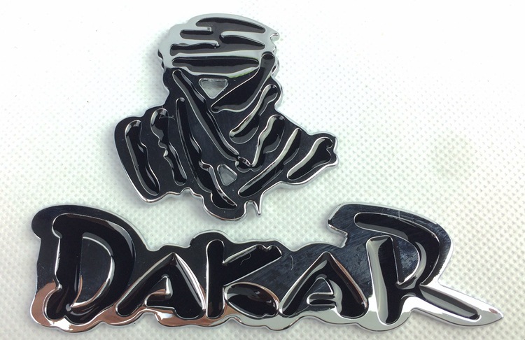 厂家直销达喀尔个性金属车贴越野拉力改装3