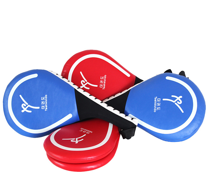 新款道靶 跆拳道脚靶跆拳道定做pu皮双叶靶拳击训练器材一件代发