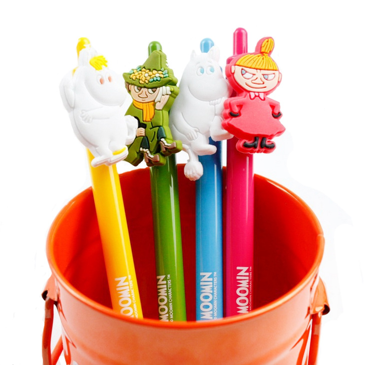 韩国文具 姆明moomin跳动中性笔 水笔 4款
