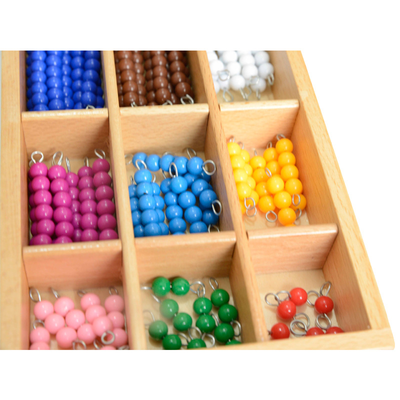 蒙氏教具专业版彩色串珠棒/早教幼儿园3岁以上儿童木质 益智教具